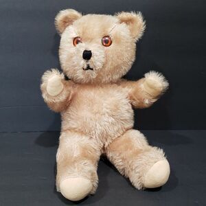 Mary Meyer Teddy Bear Stuffed Animal Tan w/ Brown Eyes Vintage Plush Toy Stuffy